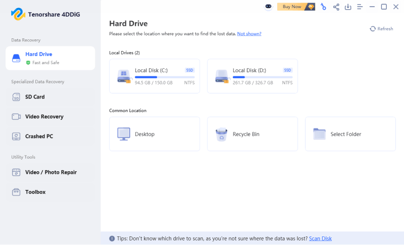 scanning local disk