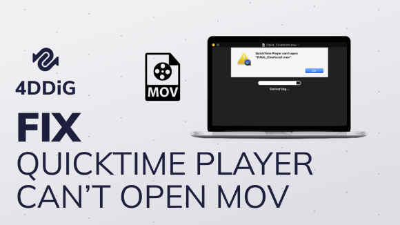 quicktime player can't open mov