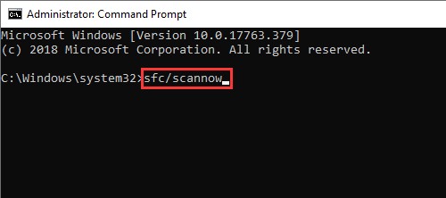 fix invalid value for registry windows 10- run sfc